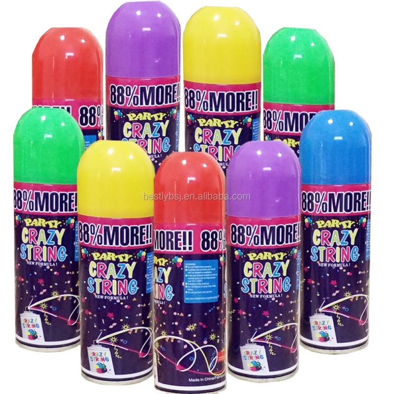 Cadena loca colorida de 250ml para fiesta/boda/Festival Celebración